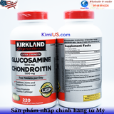  Viên uống hỗ trợ xương khớp Glucosamine Chondroitin Sulfate Kirkland 280 viên của Mỹ 