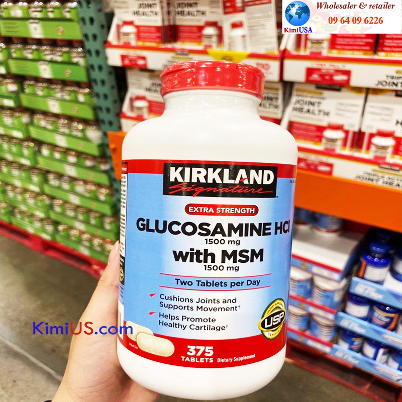  Glucosamine HCI 1500mg with MSM  kirkland 375 viên - GG 