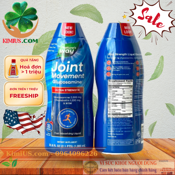  Glucosamine Nước Joint Movement Glucosamine 1000ml- hỗ trợ xương khớp cực kỳ hiệu quả của Mỹ (cao cấp) 