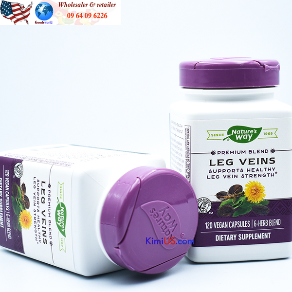  Nature’s Way Leg Veins 120v - Viên uống giảm s̳u̳y̳ ̳g̳i̳ã̳n̳ t̳ĩ̳n̳h̳ ̳m̳ạ̳c̳h̳ của M.ỹ - GG 