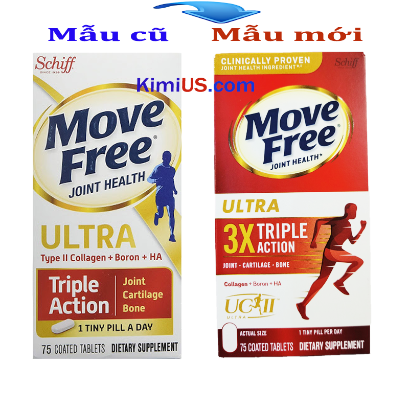  Viên uống bổ xương khớp Schiff Move Free Ultra Triple Action 75 viên của Mỹ 