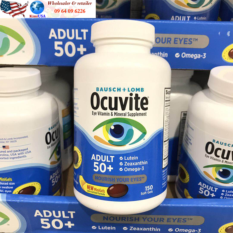  Ocuvite Adult 50+ 150 viên - Viên uống bổ mắt cho người trên 50 