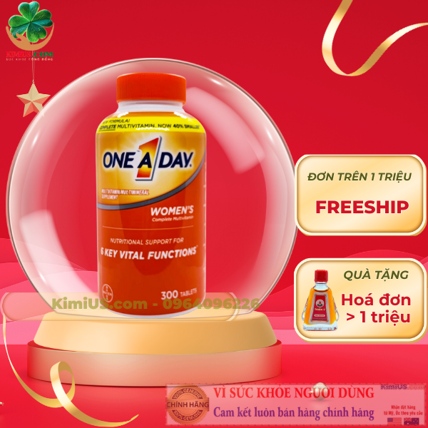  One A Day Women 50+ 300 viên - Viên uống tăng cường sức khỏe đề kháng cho nữ trên 50 tuổi của Mỹ - GG 