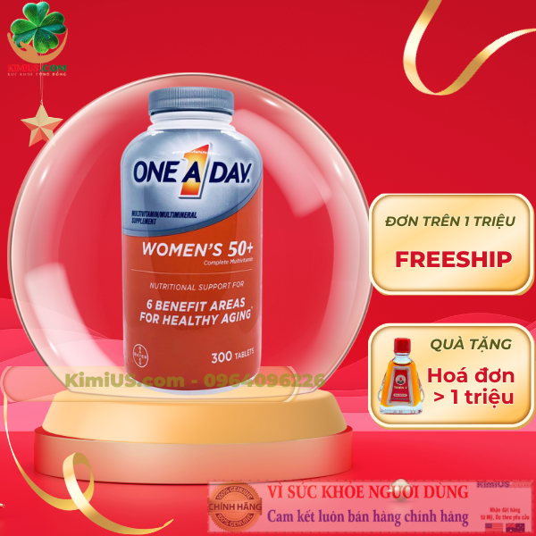  One A Day Women 50+ 300 viên - Viên uống tăng cường sức khỏe đề kháng cho nữ trên 50 tuổi của Mỹ - GG 