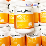  Viên nhai cam tự nhiên Vitamin C 500mg HealthyCare - Úc 