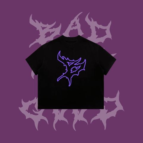  [ PREMIUM COTTON ] ÁO THUN BADNOTGOOD “ B VIỀN TÍM “ 100% COTTON PREMIUM  FORM BOXY 