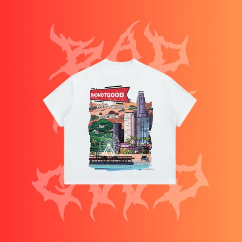  [COTTON KHÔ] ÁO THUN BADNOTGOOD “HOLLYWOOD “ 100% COTTON KHÔ VINTAGE  FORM BOXY 