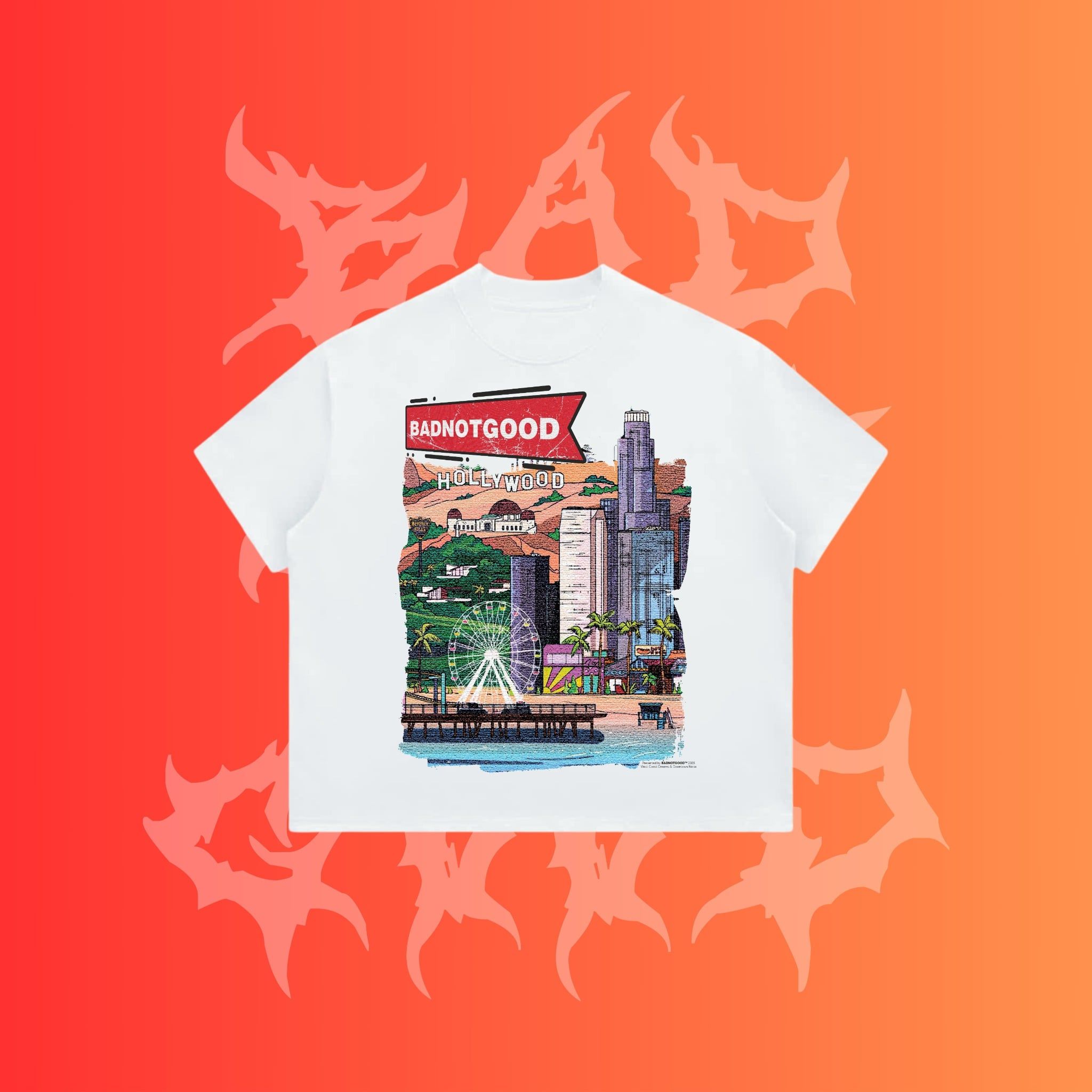 [COTTON KHÔ] ÁO THUN BADNOTGOOD “HOLLYWOOD “ 100% COTTON KHÔ VINTAGE  FORM BOXY