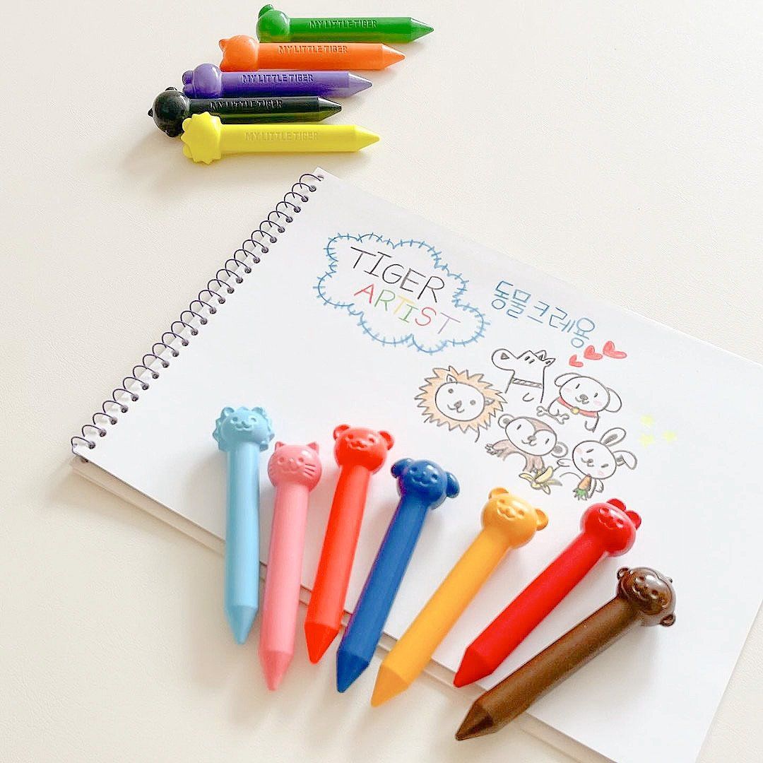 Bút màu Tiger Animal Crayons  Hàn Quốc