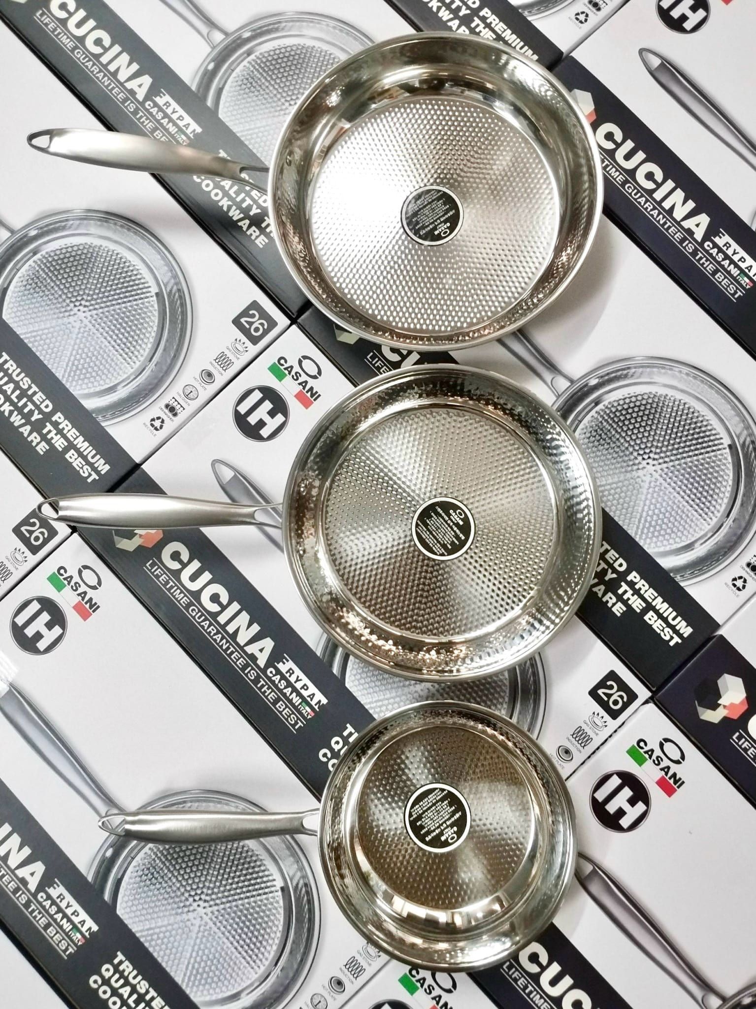  Chảo inox không gỉ Casani công nghệ chống dính tự thân kích thước 26 cm 