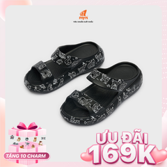 Dép sục Nữ Nanu quai ngang Aqua W11 Họa tiết Animal Edition