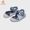 Giày Sandal Nữ  quai chéo đế bệt Nanu 08 Light blue