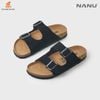 Dép da Nanu Thiết kế Tối giản Form 2 quai ngang Lemini - 2