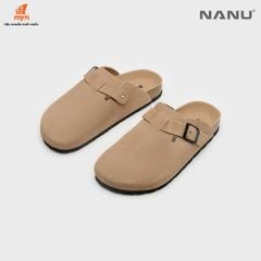 Dép da Nanu Thiết kế Tối giản Form bít mũi Lemini - 1