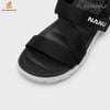Sandal Nam Nữ quai chéo Nanu 12 Black White