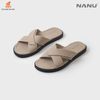 Dép da nam Nanu Thiết kế quai chéo tối giản MM18