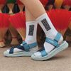 Giày Sandal Nữ  quai chéo đế bệt Nanu 08 Light blue