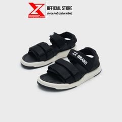 Sandal Nam Nữ quai ngang đế bệt ZX 2124 Black White