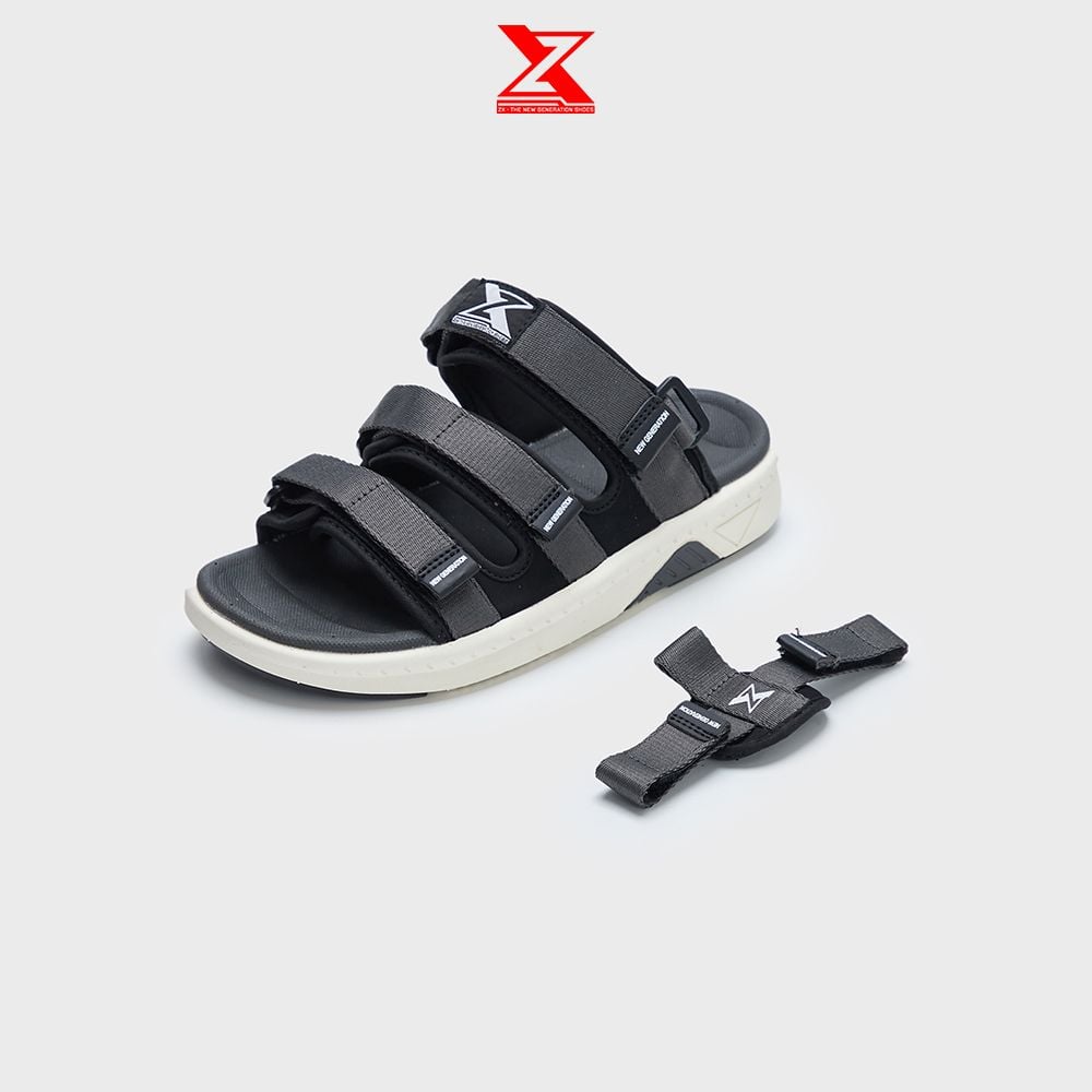 Sandal Unisex ZX 3 quai đế bệt US 3719 All Black – Giày Myn Sandal Unisex ZX 3 quai đế bệt US 3719 All Black – Giày Myn