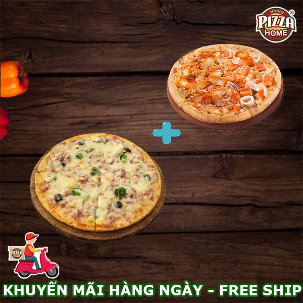  Combo thứ 4: Pizza đặc biệt + hải sản 