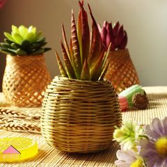 Hủ lúa tre phụ kiện trang trí xinh xắn