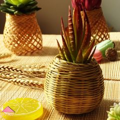 Hủ lúa tre phụ kiện trang trí xinh xắn