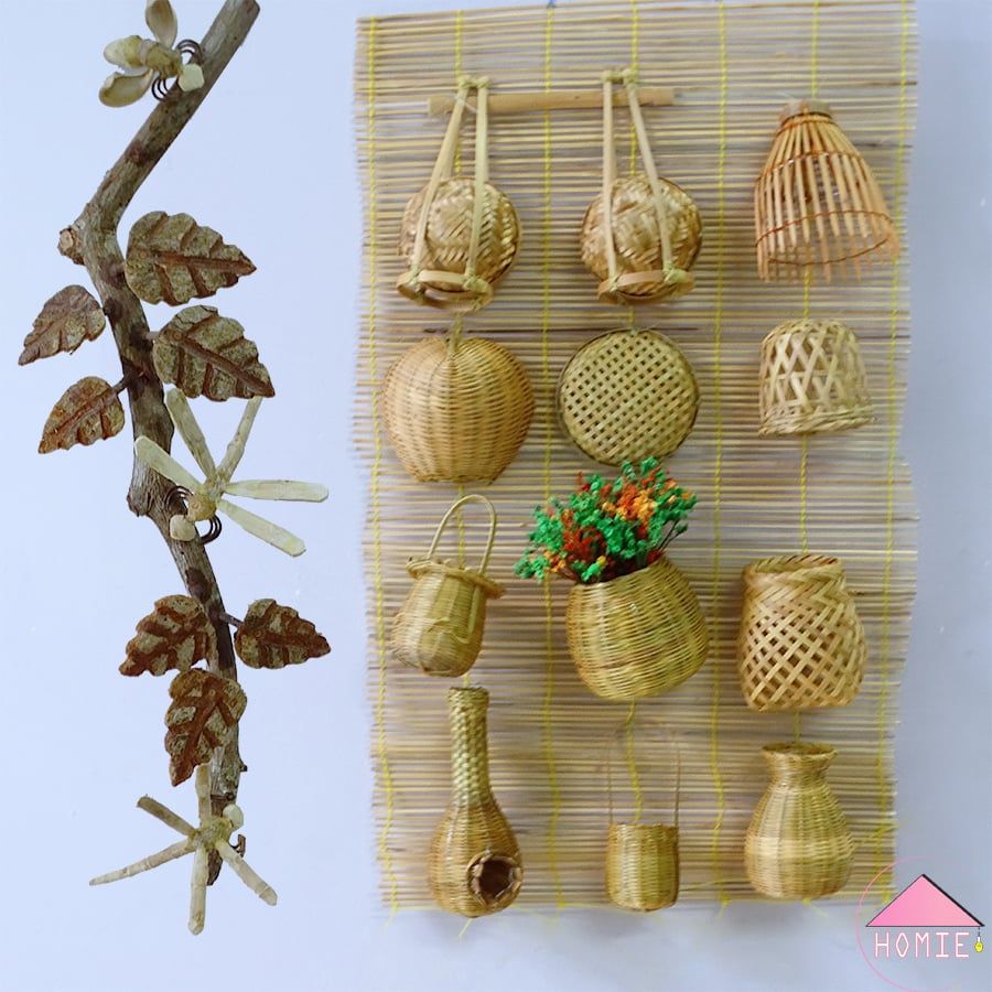 [ Tặng ngay 1 bé côn trùng] Khúc cây gỗ trang trí tường phong cách Vintage