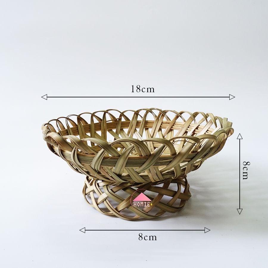 Đế tre đựng trái cây trang trí đa năng