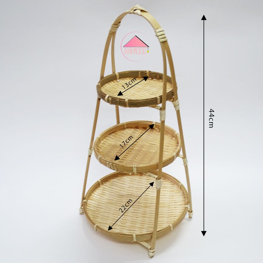 Kệ mây tre đan trang trí tiệc đa năng