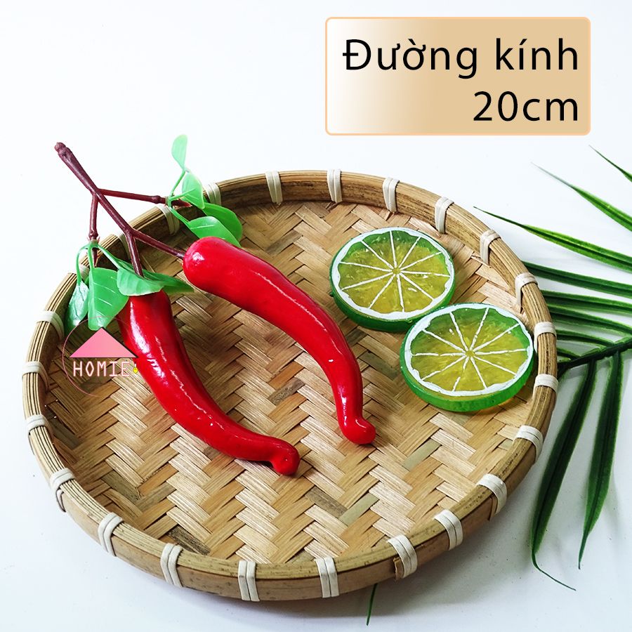 Mẹt tre hun khói phụ kiện nhà bếp trang trí tiệc cưới mâm trái cây đựng đồ cúng đa năng