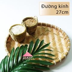 Mẹt tre hun khói phụ kiện nhà bếp trang trí tiệc cưới mâm trái cây đựng đồ cúng đa năng
