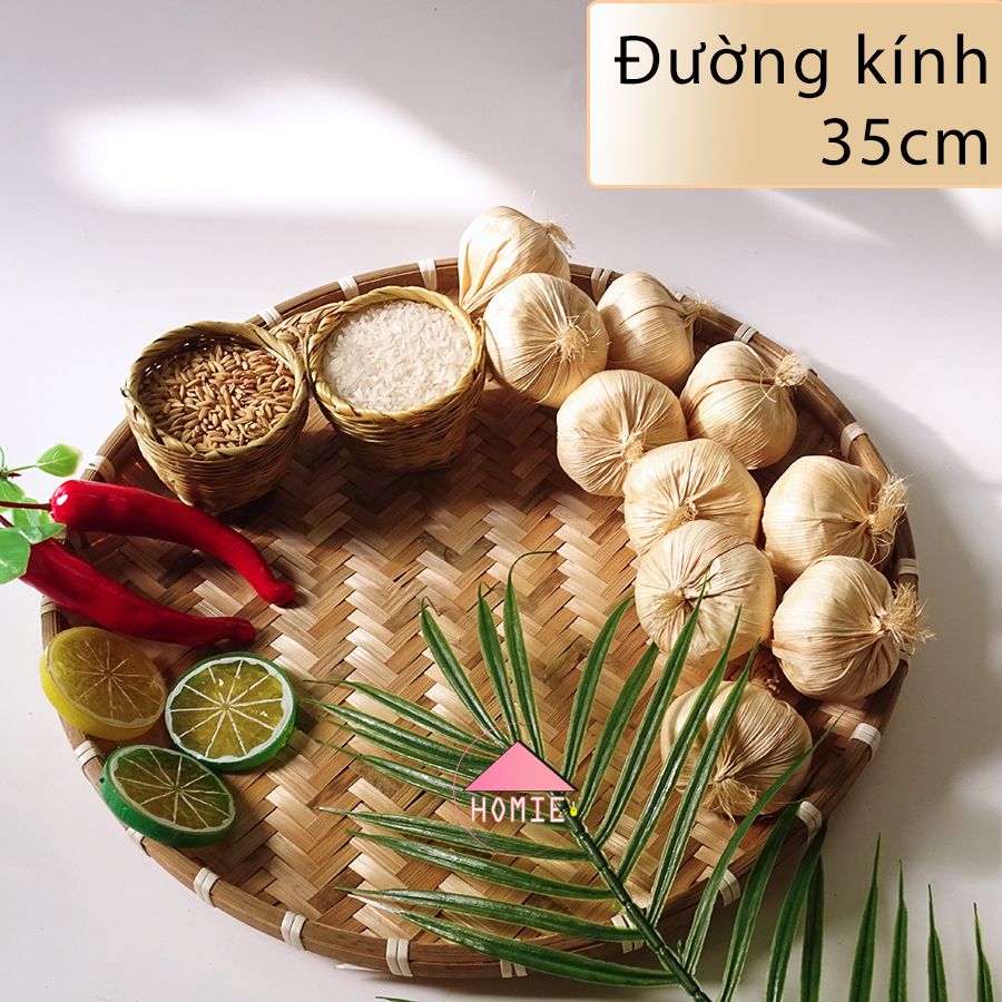 Mẹt tre hun khói phụ kiện nhà bếp trang trí tiệc cưới mâm trái cây đựng đồ cúng đa năng