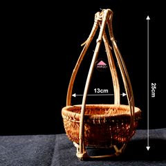 Quang gánh thúng nâu phụ kiện trang trí sang trọng