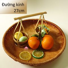 Mẹt tre nâu trang trí sang trọng