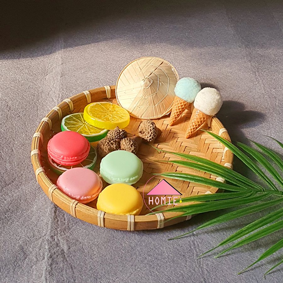 Mẹt tre hun khói phụ kiện nhà bếp trang trí tiệc cưới mâm trái cây đựng đồ cúng đa năng
