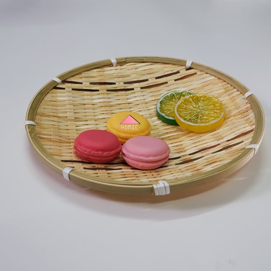 Mẹt tre họa tiết phong cách Nhật Bản trang trí đồ đa năng