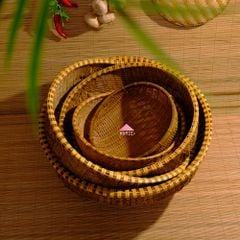 [Size lớn] Thúng tre đan dày trang trí đựng trái cây, gạo đồ dùng nhà bếp đa năng