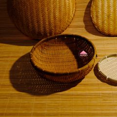 [Size lớn] Thúng tre đan dày trang trí đựng trái cây, gạo đồ dùng nhà bếp đa năng