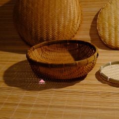[Size lớn] Thúng tre đan dày trang trí đựng trái cây, gạo đồ dùng nhà bếp đa năng
