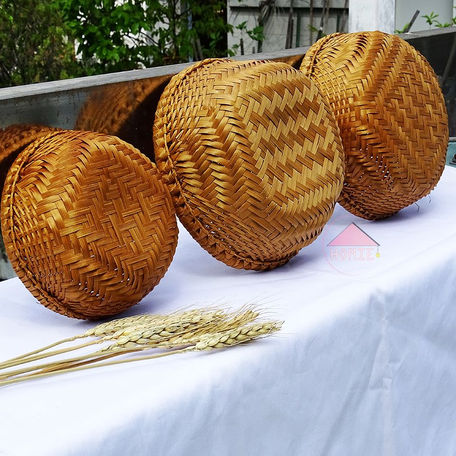 Thúng tre nâu hun khói đa kích thước| Homie Decor