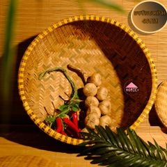 [Size lớn] Thúng tre đan dày trang trí đựng trái cây, gạo đồ dùng nhà bếp đa năng