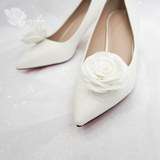 Giày cưới Kiyoko hoa hồng gót nhọn 7cm 