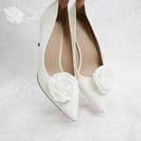  Giày cưới Kiyoko hoa hồng gót nhọn 7cm 