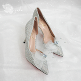  Giày cưới Kiyoko lấp lánh đính nơ đá 