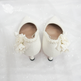  Giày cưới Kiyoko viền hoa ngọc lan 7cm 