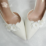  Giày cưới Kiyoko hở eo đính họa tiết Sankayou 9cm 
