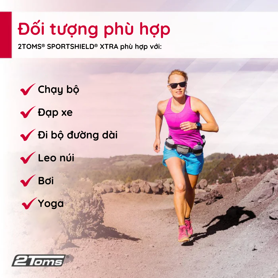  2Toms SportShield Xtra Minisize  - Gel Chống Trầy Xước, Phồng Rộp Vượt Trội 