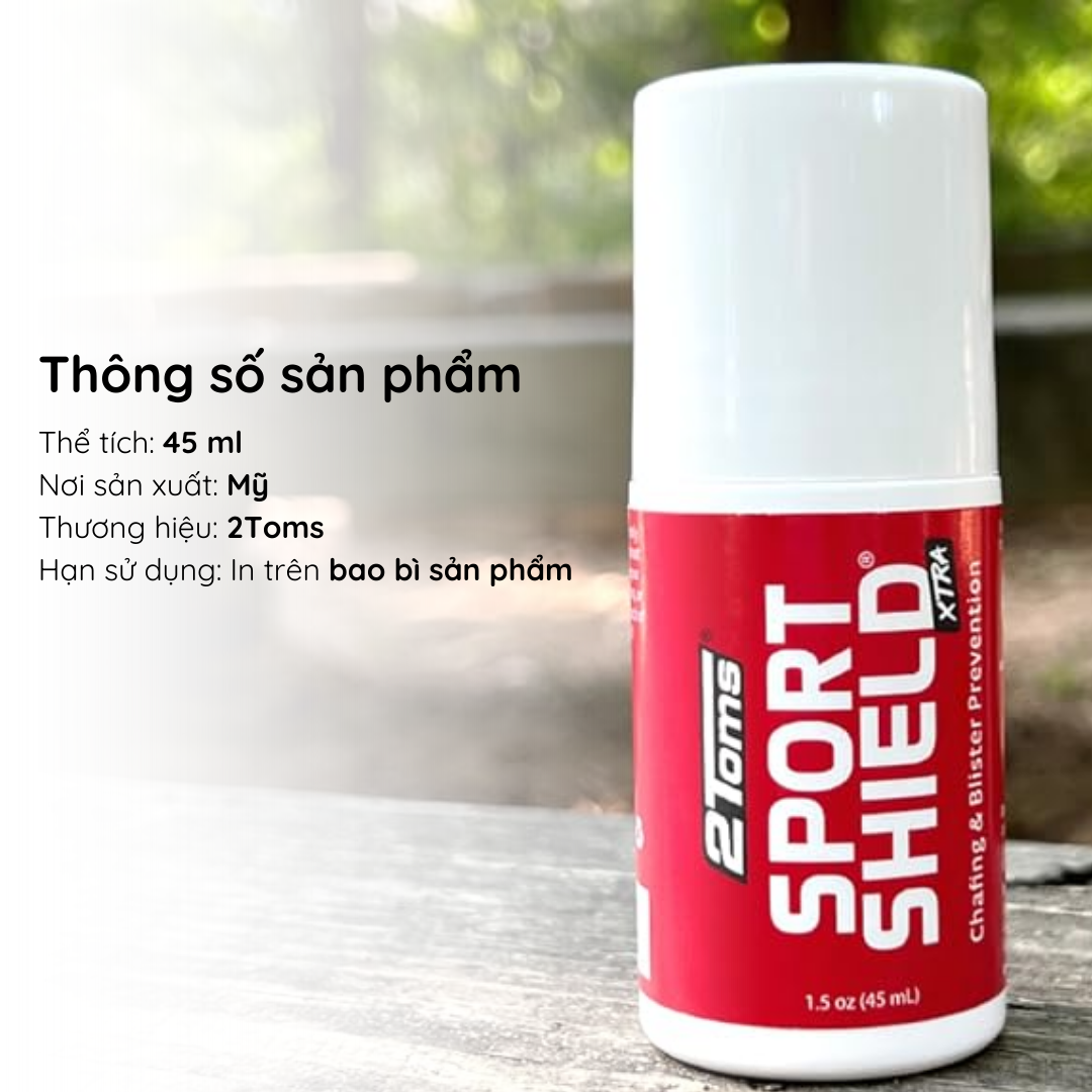  2Toms SportShield Xtra Chai 45ml - Gel Chống Trầy Xước, Phồng Rộp Trong Thể Thao Vượt Trội 