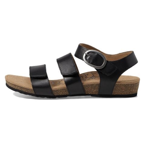  Giày sandal da sức khoẻ nữ Aetrex Lily Black 