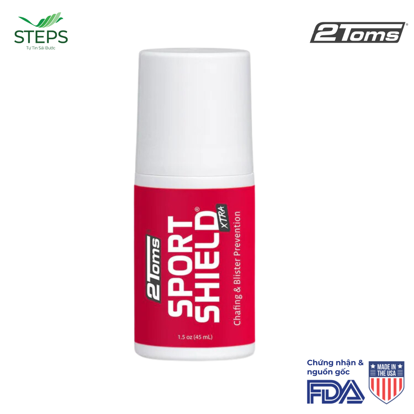  2Toms SportShield Xtra Chai 45ml - Gel Chống Trầy Xước, Phồng Rộp Trong Thể Thao Vượt Trội 